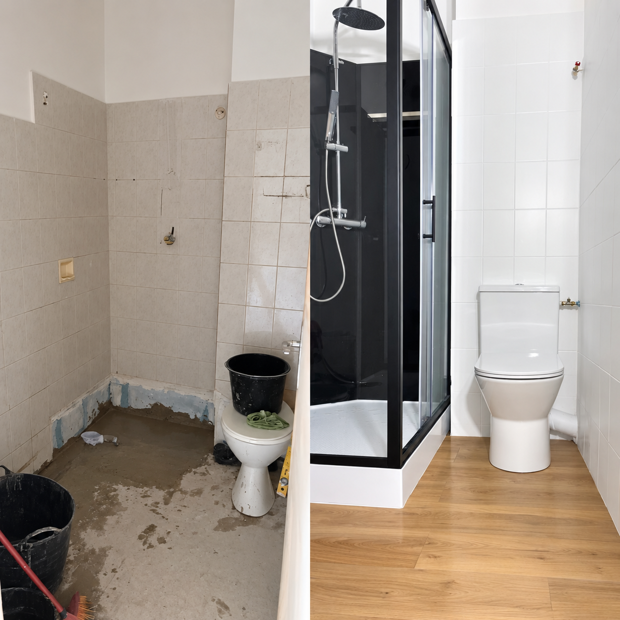 Rénovation de salle de bain réalisée par SudAzur Rénovation